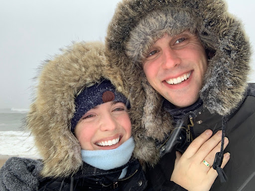 Adele and James immediately post-engagement!